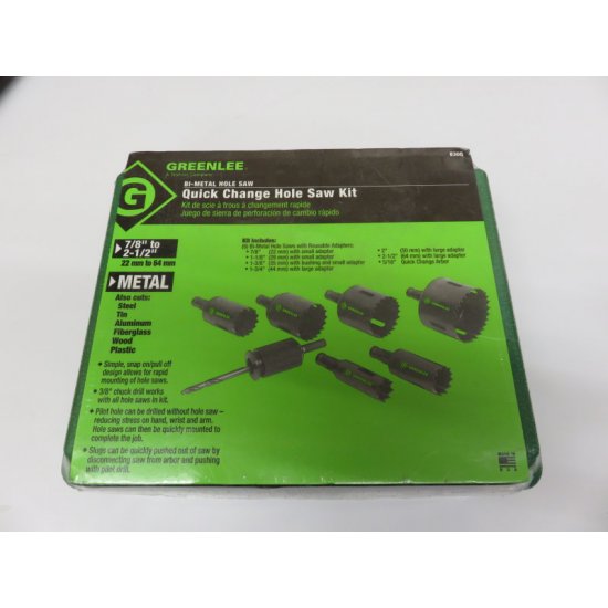 Wylaco Supply Greenlee Quick Change Hole Saw Kit